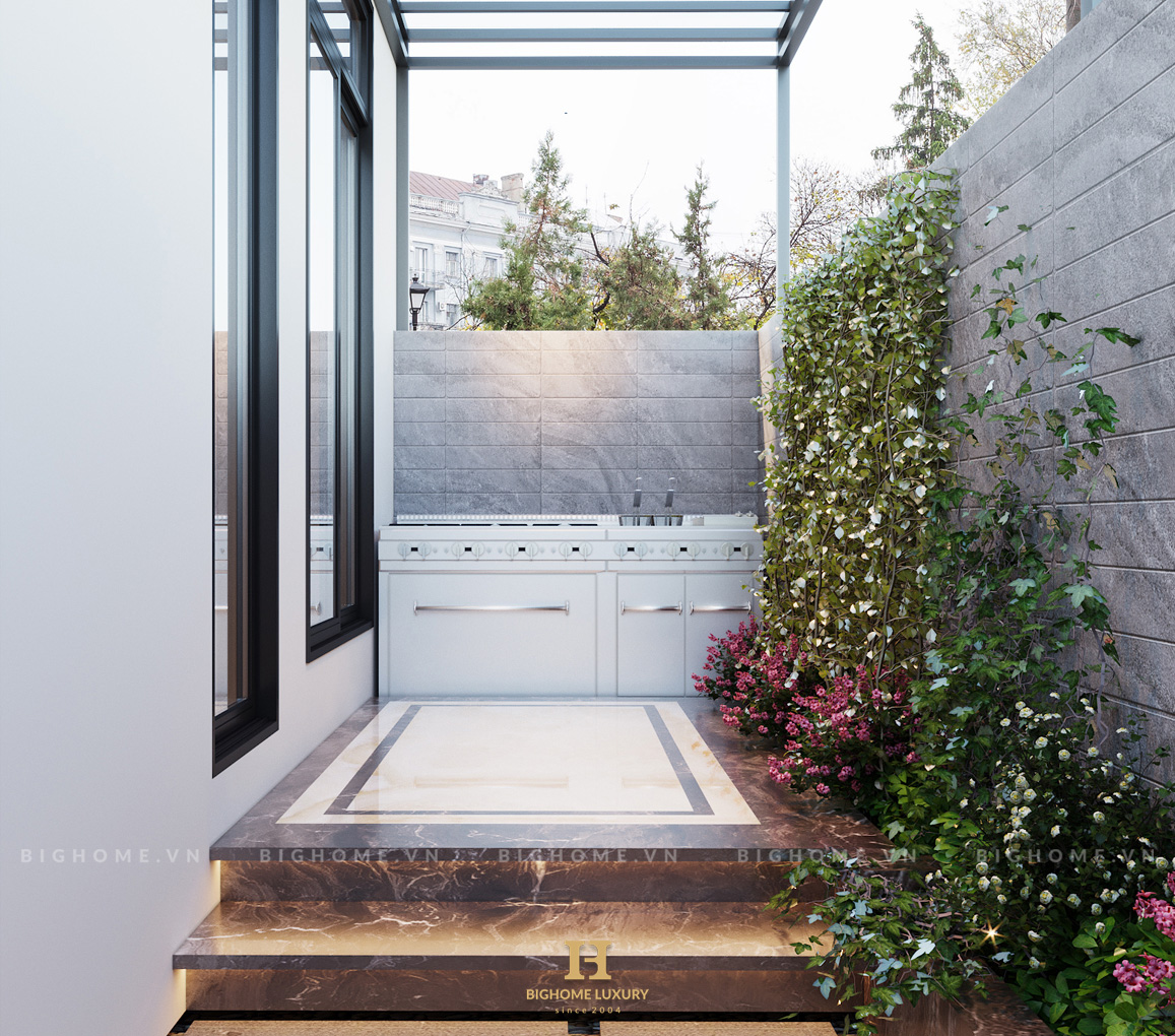 Sân vườn biệt thự vinhomes reverside chị lý 2