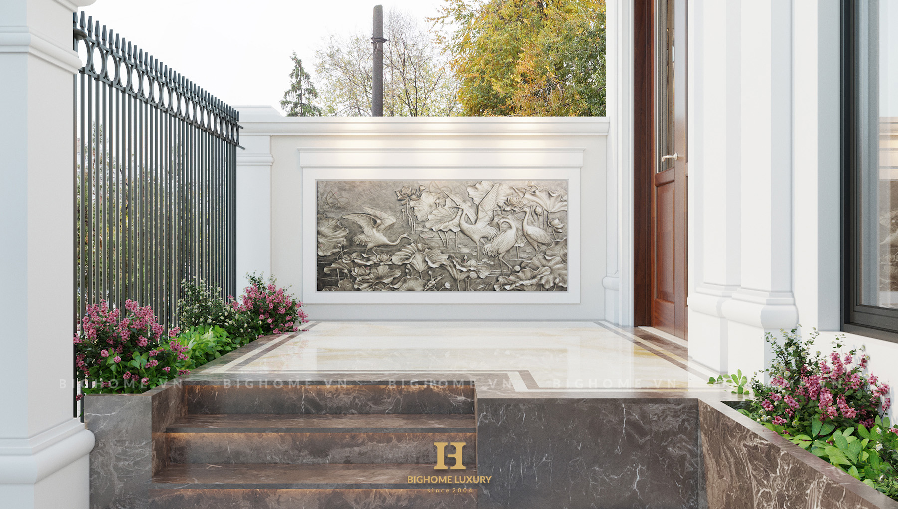 Sân vườn biệt thự vinhomes reverside chị lý 1