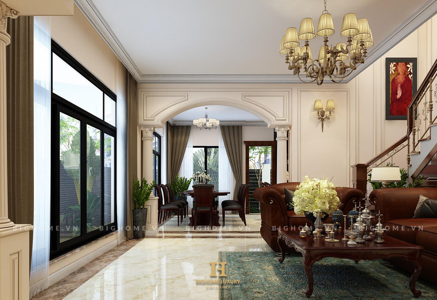 Thiết kế nội thất biệt thự Vinhomes Ocean Park nhà chị Mai Anh