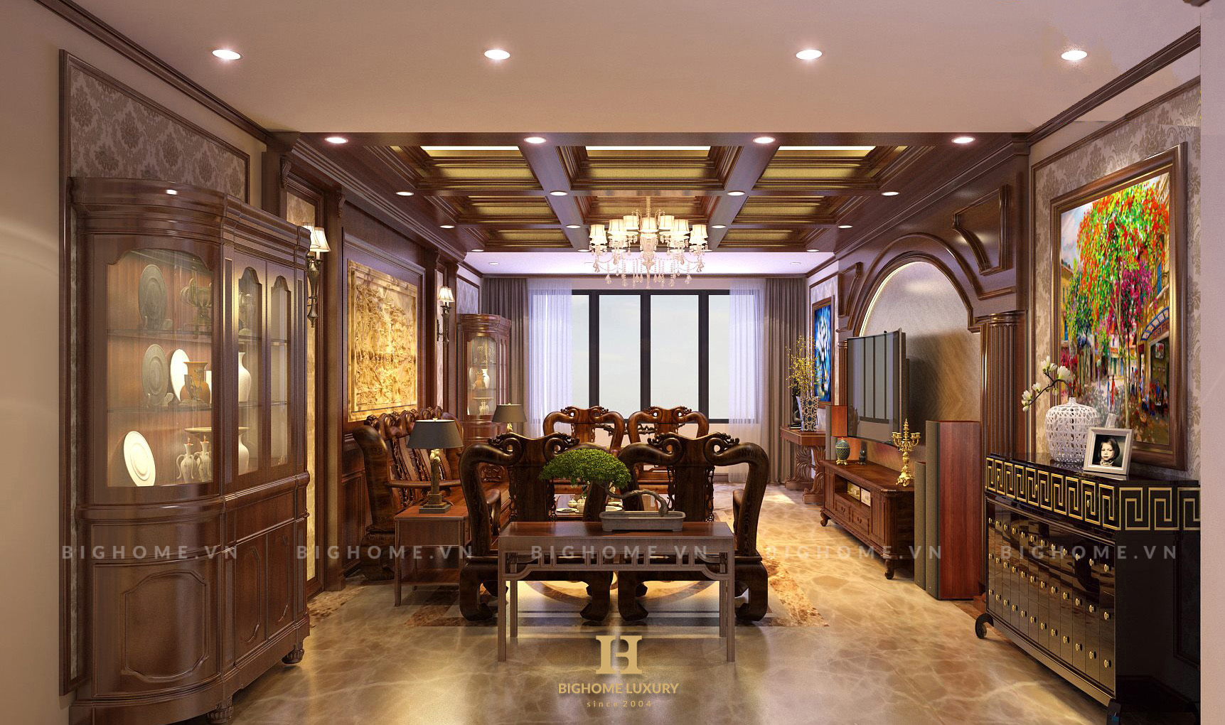 Phòng khách anh Tiến tầng 2