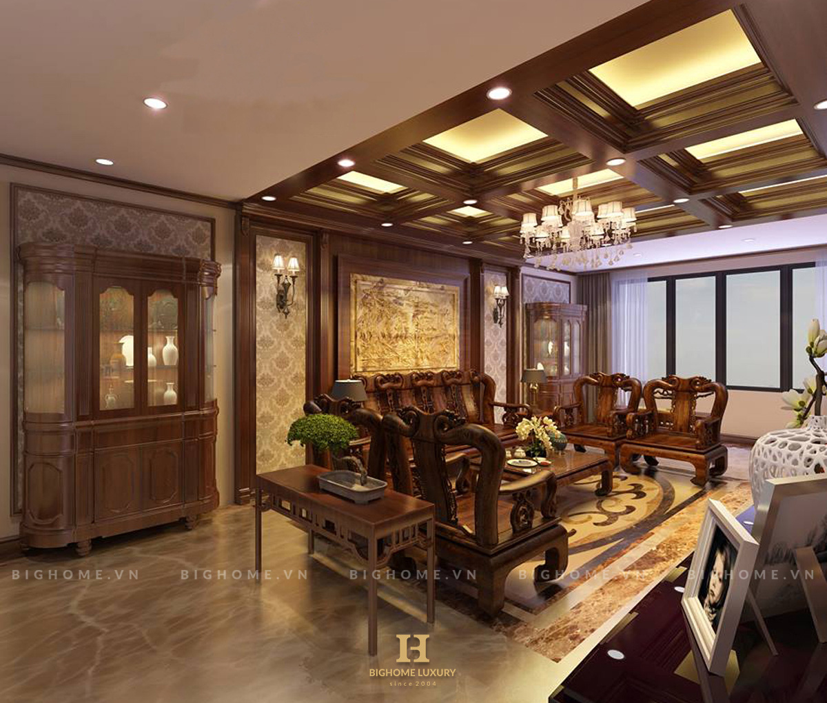 Phòng khách anh Tiến tầng 2