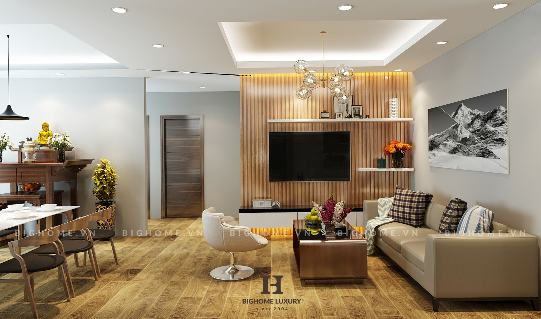 Phòng khách nhà chị Trang 1
