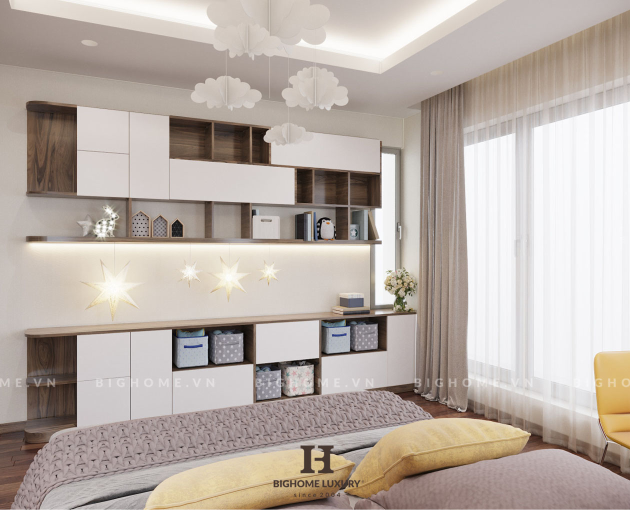Phòng ngủ con gái nhà anh Bình 2