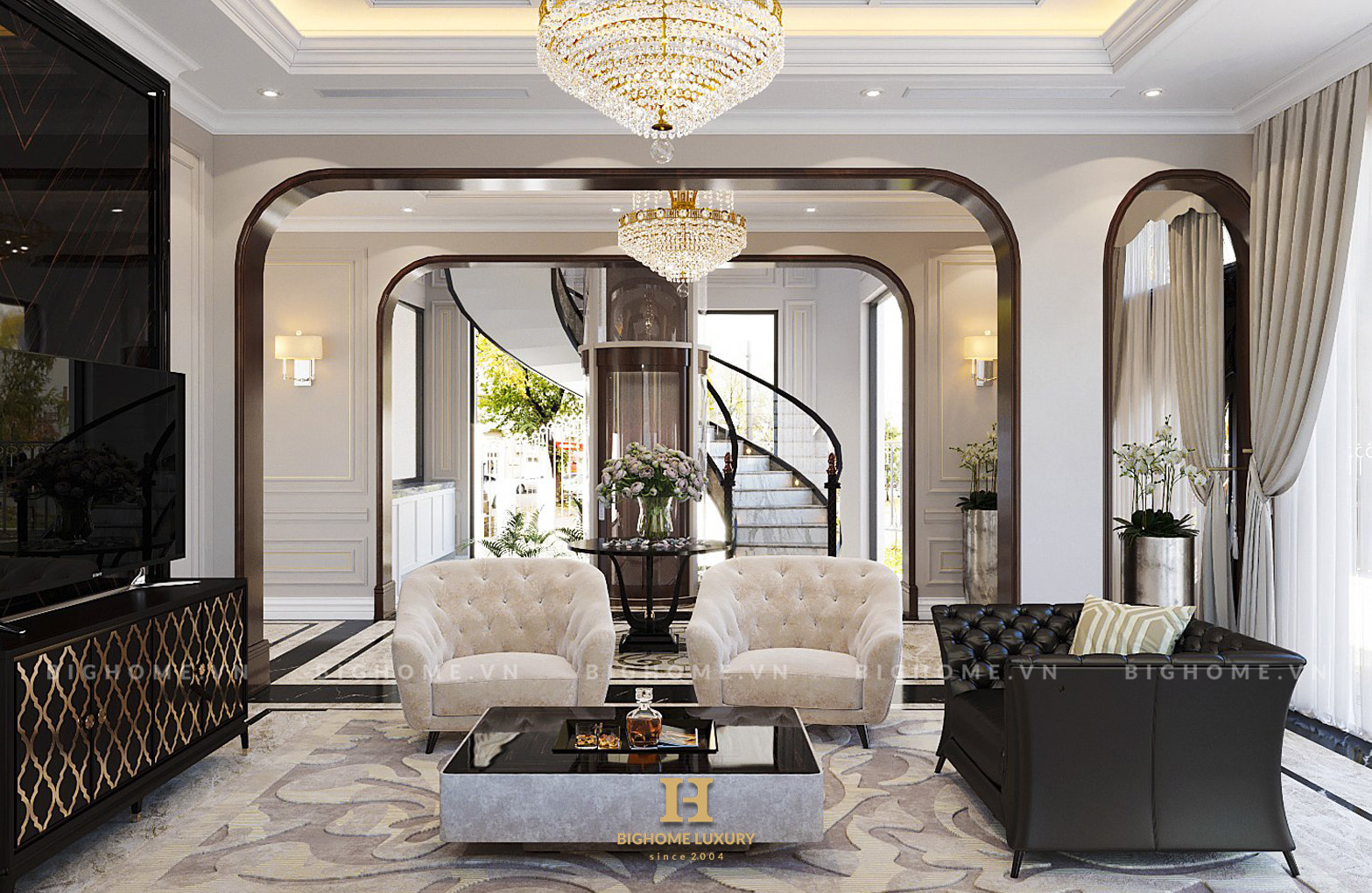 Thiết kế thi công nội thất biệt thự Vinhomes Ocean Park nhà anh Minh