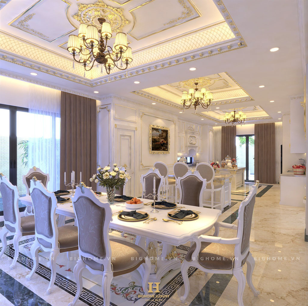 Phòng khách nhà anh Toàn cổ điển 6