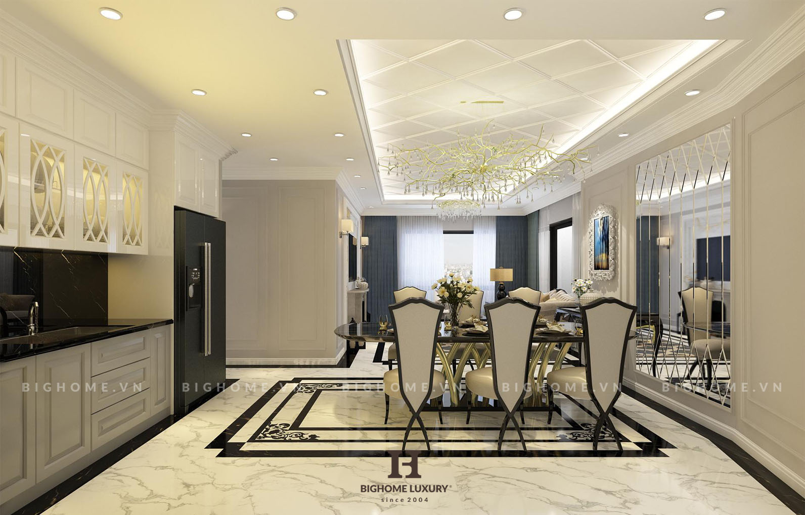 Ấn tượng với nội thất chung cư luxury nhà chị Ngọc Linh