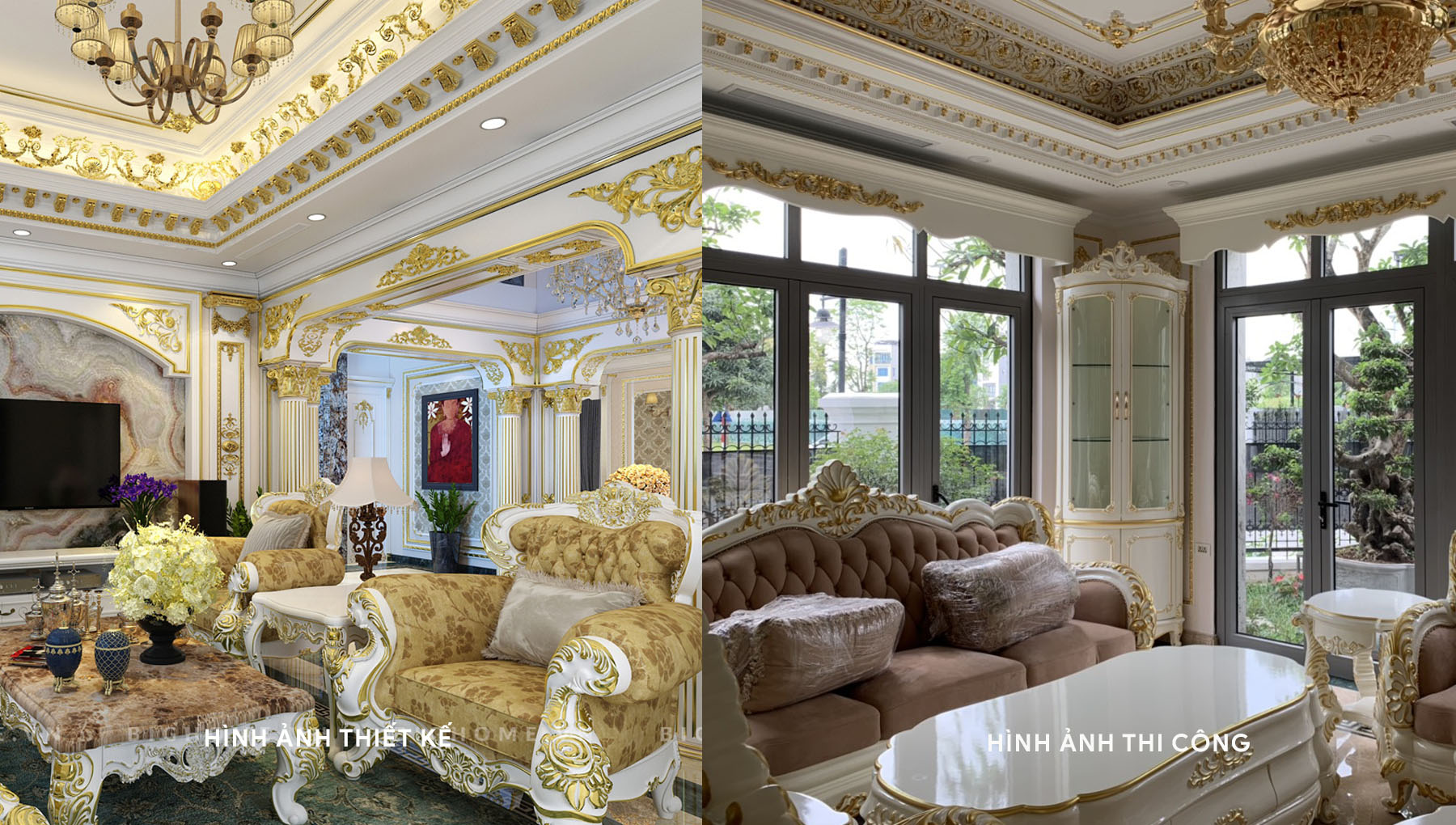 Thi công nội thất biệt thự chú Tuấn 30