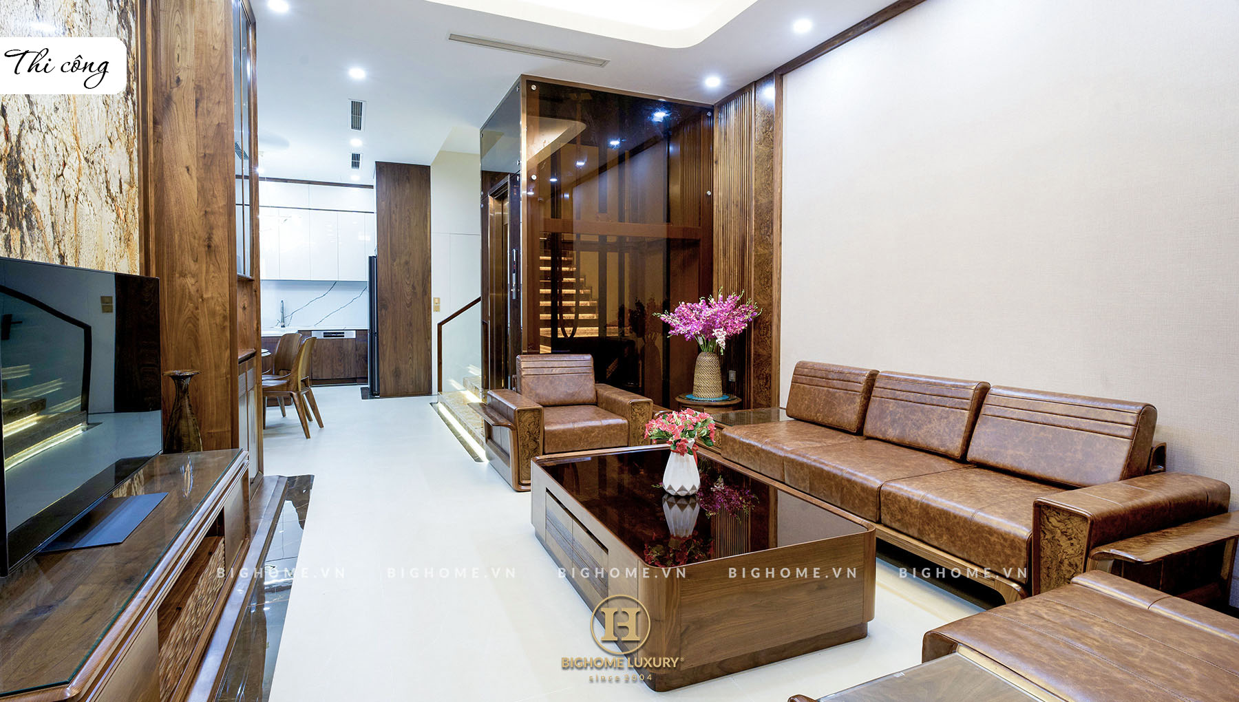 THI CÔNG NỘI THẤT BIỆT THỰ TỨ LẬP OCEAN PARK 2: Hoàn thiện đẹp hơn thiết kế 3D